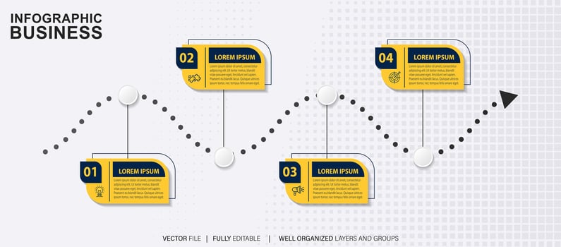 Vector abstract element timeline infographics.