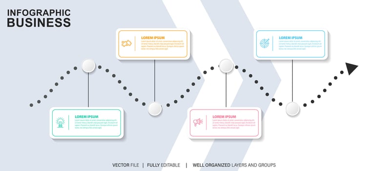 Vector abstract element timeline infographics.