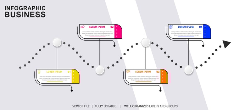 Business road map timeline infographic city designed for abstract background template milestone element modern diagram process technology digital marketing data presentation chart Vector illustration