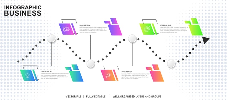 Infographic design template. Timeline concept with 4 steps vector