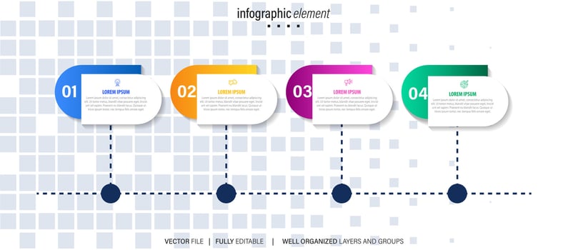 Business road map timeline infographic icons designed for abstract background template milestone element modern diagram process technology digital marketing data presentation chart Vector illustration