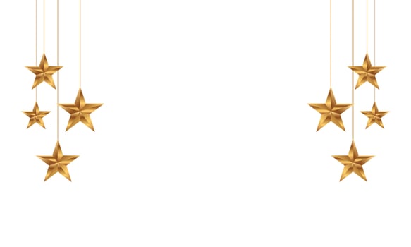 Vector christmas decorative stars on white background