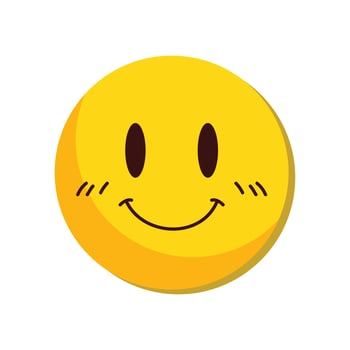 Vector happy emoji on white background