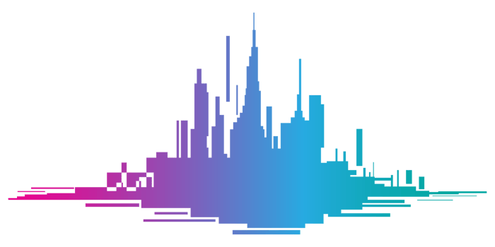 Colorful cityscape, City skyline png