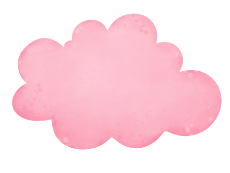 Pink cloud watercolor png