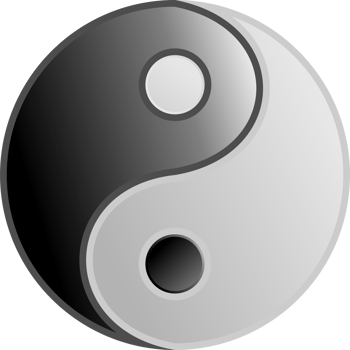 3d yin and yang design png