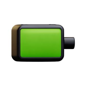 battery 3d rendering icon illustration png
