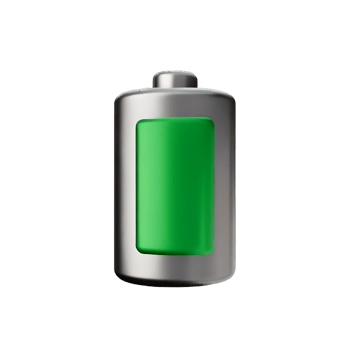 battery 3d rendering icon illustration png