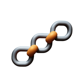 chain 3d rendering icon illustration png