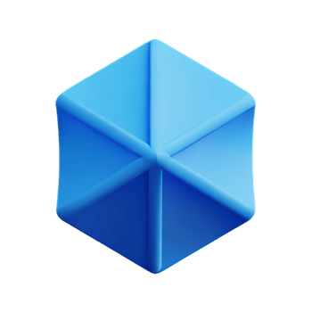 hexagon 3d rendering icon illustration png