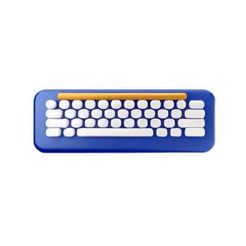 keyboard 3d rendering icon illustration png