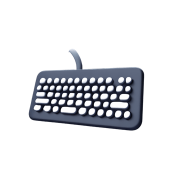 keyboard 3d rendering icon illustration png