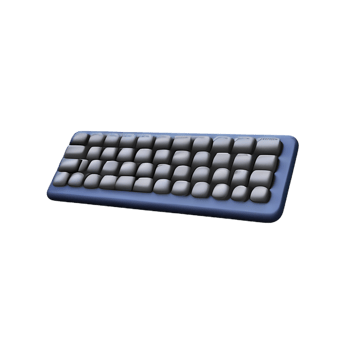 keyboard 3d rendering icon illustration png