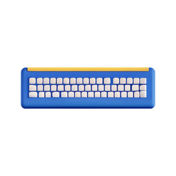 keyboard 3d rendering icon illustration png