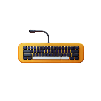 keyboard 3d rendering icon illustration png