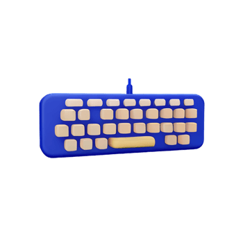 keyboard 3d rendering icon illustration png