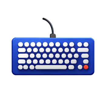 keyboard 3d rendering icon illustration png