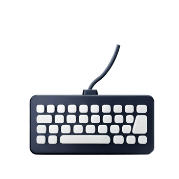 keyboard 3d rendering icon illustration png