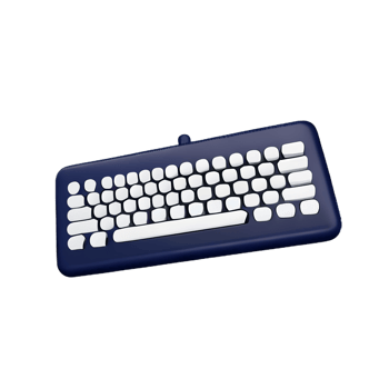 keyboard 3d rendering icon illustration png