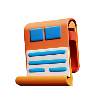 newspaper 3d rendering icon illustration png