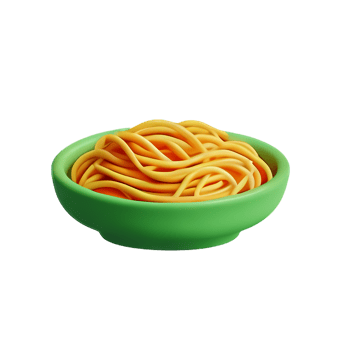 pasta 3d rendering icon illustration png