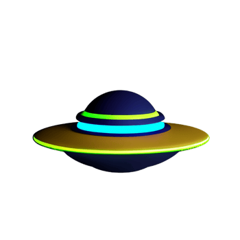 ufo 3d rendering icon illustration png