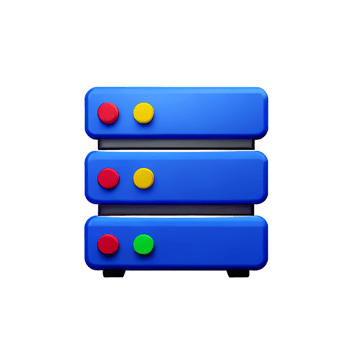 server 3d rendering icon illustration png