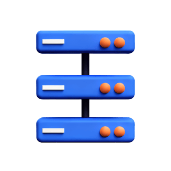 server 3d rendering icon illustration png