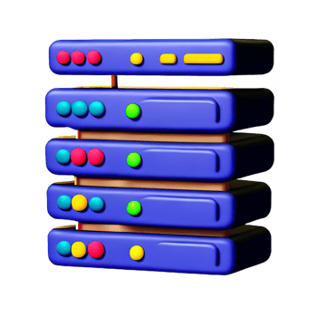 server 3d rendering icon illustration png