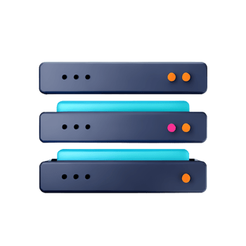 server 3d rendering icon illustration png