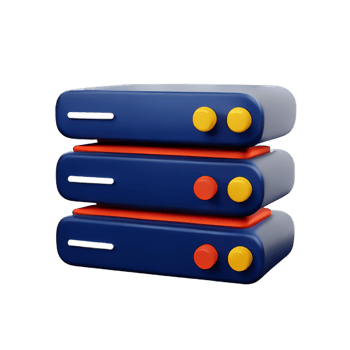server 3d rendering icon illustration png