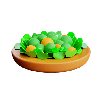 salad 3d rendering icon illustration png