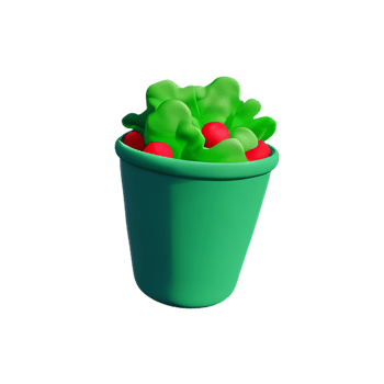 salad 3d rendering icon illustration png