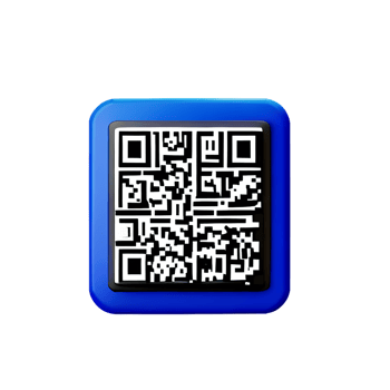 QR Code 3d rendering icon illustration png