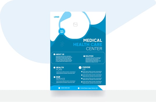 Corporate flyer healthcare banner cover design medical brochure design flyer template vector