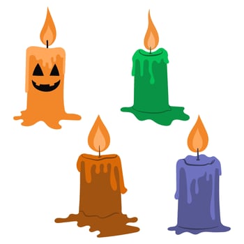 halloween candle vector illustration