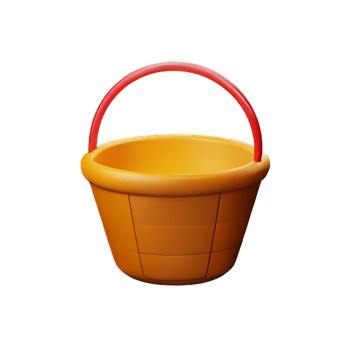 basket 3d rendering icon illustration png