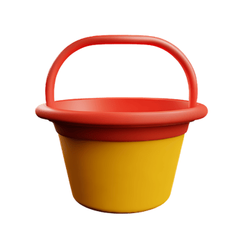 basket 3d rendering icon illustration png