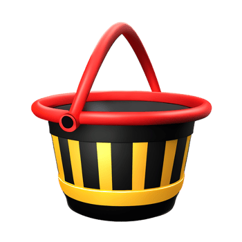 basket 3d rendering icon illustration png