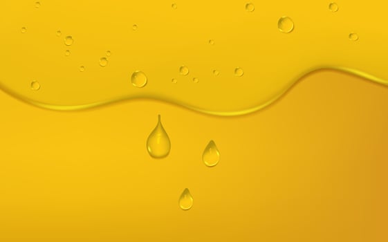 Set of liquid golden drops of water, honey or oil. Collagen cosmetic essence. Organic serum or argan bubbles. Falling gasoline yellow droplet. vector