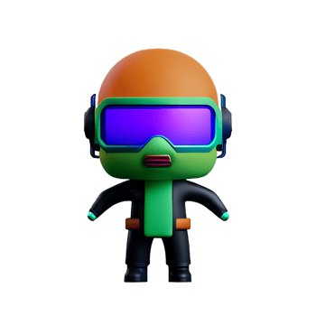 cyberpunk 3d rendering icon illustration png