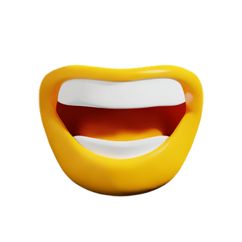 mouth 3d rendering icon illustration png