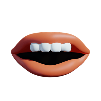 mouth 3d rendering icon illustration png