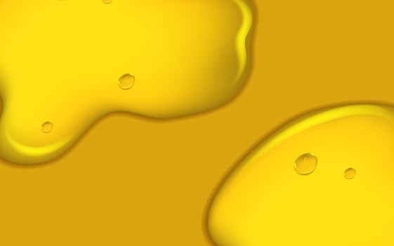 Set of liquid golden drops of water, honey or oil. Collagen cosmetic essence. Organic serum or argan bubbles. Falling gasoline yellow droplet. vector