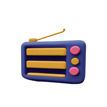 radio 3d rendering icon illustration png