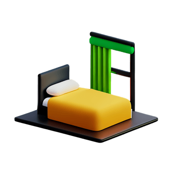 room 3d rendering icon illustration png