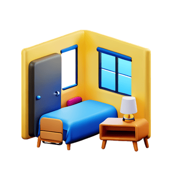 room 3d rendering icon illustration png