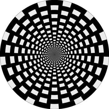 Background tunnel deep hole circle mysterious black and white vector
