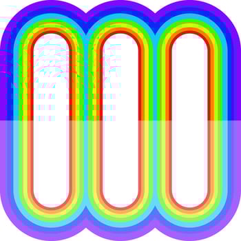 Rainbow frame border long picture vertical colorful vector