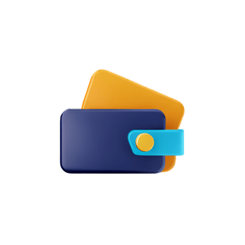 wallet 3d rendering icon illustration png